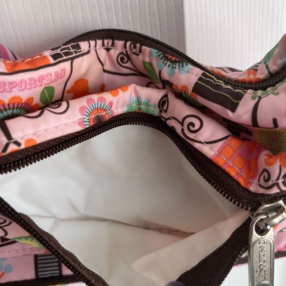 Lesportsac Mini Floral Poodle Bag Vacation Small Handbag Crossbody or Shoulder - Picture 8 of 10